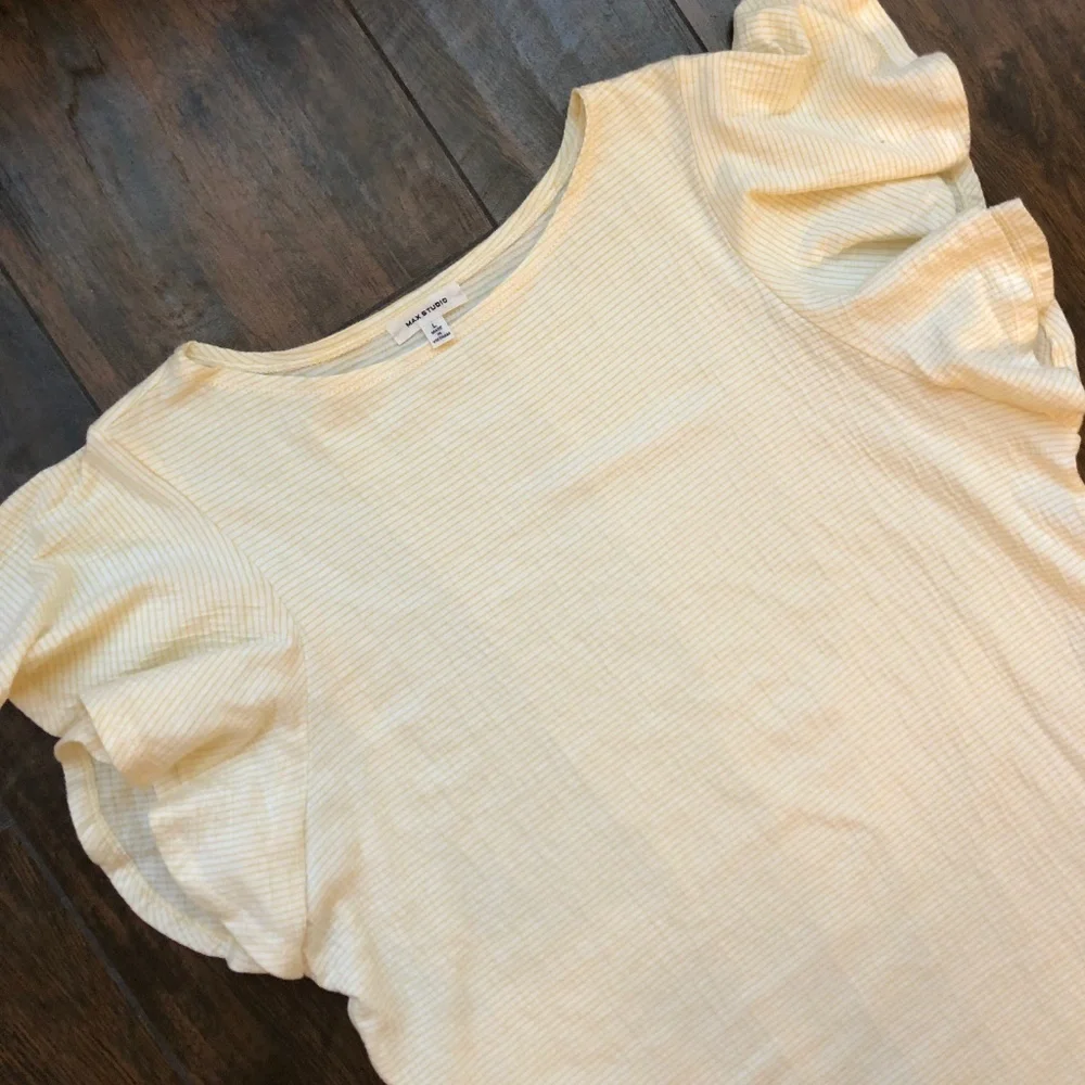 Max Studio Ruffle Sleeve‎ Top - Picture 5 of 5